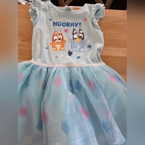 Blue Kids Costume Dress with Cartoon Characters